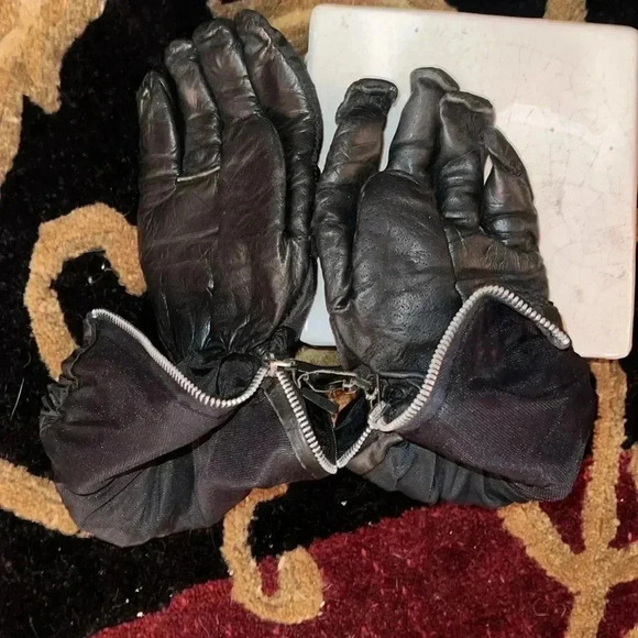 Wells Lamont Men’s Vintage Snowmobile Leather Nylon Gloves Size Medium - Picture 7 of 7